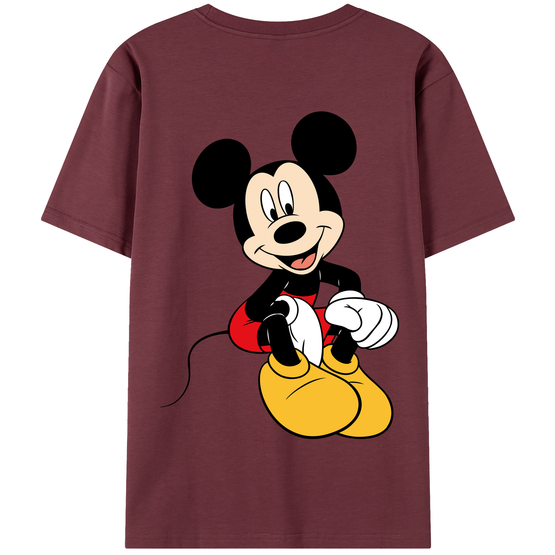 （画像用） ミッキーマウス Mickey Mouse 綿100％半袖Tシャツ（背面プリント）